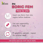 N'More Boric Acid Vaginal Suppositories- 100% Pure - Made in USA- Boricfem Vaginal Health Supplement- 30 Servings (Pack of 1)