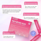 BOTO Low Molecular Collagen VitaminC Biotin - Beauty Support Supplement, 2g,30 Sticks, Made in Korea
