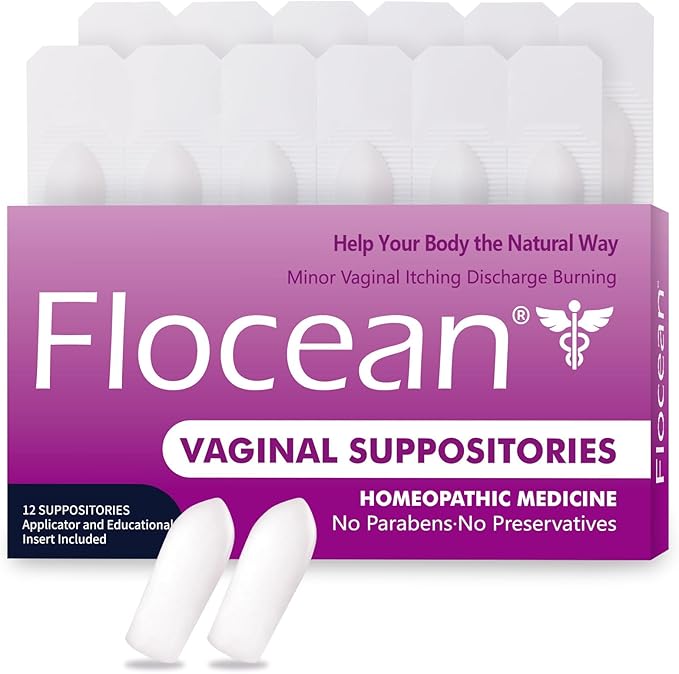 Calendula Vaginal Suppositories for Women - Herbal Alternative to Boric Acid Suppositories, Supports pH Balance, Odor Control & Itching Relief, Paraben-Free & Preservative-Free, 12 Count