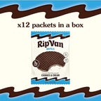 Rip Van Wafels Cookies & Cream Stroopwafels - Healthy Snacks - Non GMO Snack - Keto Friendly - Office Snacks - Low Sugar (3g) - Low Calorie Snack - 12 Count
