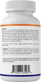 Vitamatic Ferrous Gluconate 324 mg + Vitamin C 100 mg - No Artificial Color Additives - Gentle on Stomach - 250 Tablets - Made in USA
