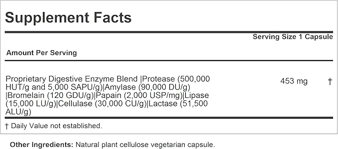 ANDREW LESSMAN Digest Assure 180 Capsules - Comprehensive Blend of Powerful Natural Enzymes to Support and Enhance Digestive Health, Vegetarian-Sourced Enzymes, Small Easy to Swallow Capsules
