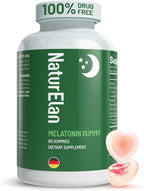 Melatonin Gummies with Ginkgo Biloba Extract, Lemon Balm Extract & Collagen Peptide, 3mg Melatonin, Drug Free Sleep Aid, Strawberry Flavored, 60 Count, Sleep Support Gummies for Restful Sleep