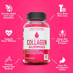 Atlantis Nutrition Collagen Peptides Gummies for Women - Formulated with Type I & III - Vitamin & Superfruit Beauty Blend - Formulated to Support Hair, Nail & Skin Health | 60 Count