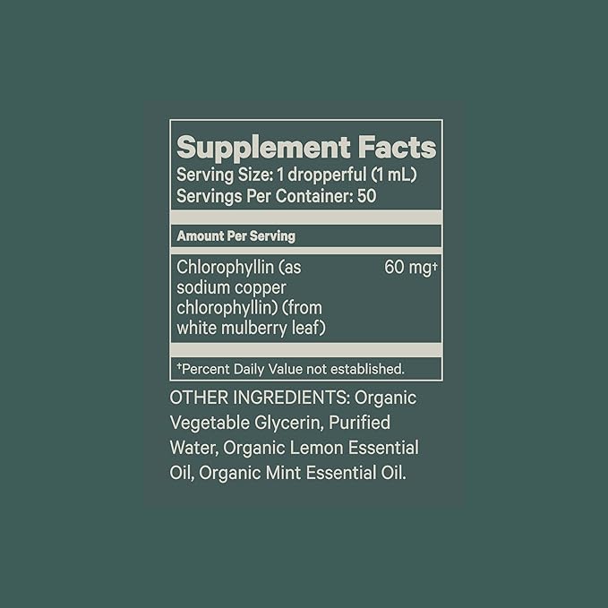Juna Detox Chlorophyll Drops — Daily Wellness & Detox Support | Lemon Mint Spa Water Taste | Supports Cellular Health, Cleanse, and Internal Freshness | 60mg Chlorophyll per Serving