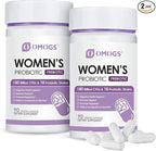 OMOGS 2PCS Women's Probiotic 180 Billion CFUs 18 Strains, with Prebiotics, Cranberry Extract, D-Mannose & Digestive Enzymes, for Digestive,Immune, PH Balance & Urethral Health, 180 Capsules