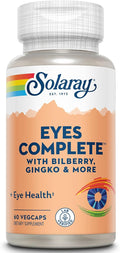 SOLARAY Eyes Complete, Vision and Eye Support Supplement with Bilberry Extract, Ginkgo, Lutein, Beta Carotene and More, Lab Verified, 60-Day Money Back Guarantee, 30 Servings, 60 VegCaps