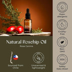 Gya Labs Rosehip Oil for Face (30ml) & Evening Primrose Oil for Face (100ml) Set - Aromatherapy Grade Essential Oils Set