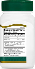 21st Century Evening Primrose OIL 500mg - 60 Softgels (3 Pack)