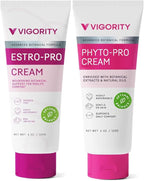 Vigority Women's Botanical Care Duo - Estro-Pro & Phyto-Pro Cream Set for Midlife Skin Comfort, Hydration & Daily Nourishing Support - Gentle, Plant-Based, Non-Irritating Formulas