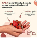 PYM Berry Mood Chews Support for Stress, Worry & Overwhelm, 60 Count | 130mg GABA, 90mg L-Theanine | Vegan,Non-GMO, Gluten-Free,No Added Sugar | All-Natural Mood Balance Supplement in Resealable Bag