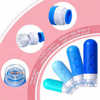 Tocelffe 18pack Travel Bottles for Toiletries,TSA Approved Silicone Travel Containers jar for Toiletries,Leak Proof Refillable Liqus Shampoo And Conditioner Essentials toiletry