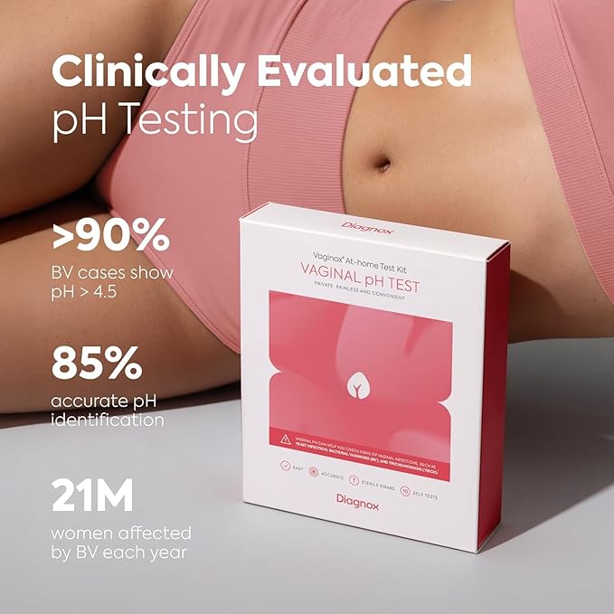 Vaginal pH Test Kit - Yeast Infection Test & BV Test Strips for Women - Clinical Grade, Accurate and Quick Results in 30 Seconds - 10 Self Tests