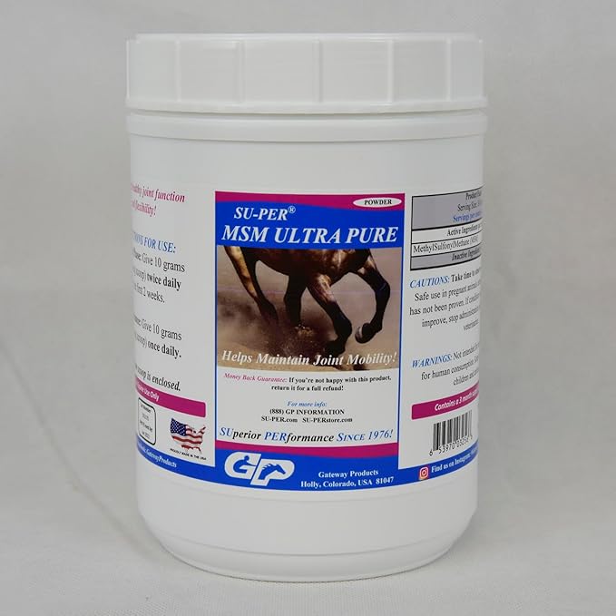 SU-PER MSM Ultra Pure Horse Joint Supplement - Helps Maintain Joint Mobility and Flexibility - 2 Pound