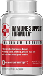 Re+Gen Nutrition Immune Support Supplement for Adults, Natural Capsules with Zinc, Vitamin C, L lysine Amino Acid & Oregano Oil for Strong Immunity Health in Men & Women, 120 Capsules