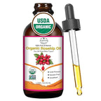 Organic Rosehip Seed Oil for Face, USDA Certified, Cold Pressed, Unrefined, 100% Pure Natural Rose Hip Oil for Anti-Aging, Acne Scar Treatment, Skin & Hair Care, Gua Sha Massage, 1 fl.oz / 30ml