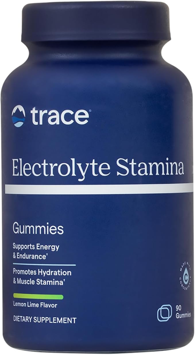 Trace Minerals Electrolyte Stamina Gummies - Convenient Electrolyte Supplement that Supports Hydration - Supports Optimal Energy - Muscle Stamina - Vegan - Lemon Lime - 90 Count (30 Servings)