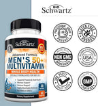 Once Daily Multivitamin for Men 50 and Over - Supplement for Heart Health Support - with Zinc, A, B, C, D3, E Vitamins - for Memory & Brain Health Support - Designed for Whole Body Health - 60 Count