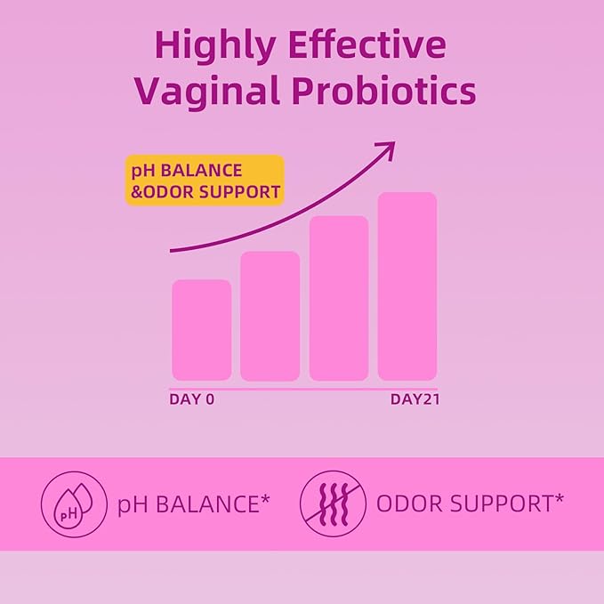 Her Juicy Feminine Probiotics Gummies with Slippery Elm, Tropical Pineapple Flavor | Supports ph Balance for Women, Digestive & Immune Health | 60 Gummies (1 Pack)