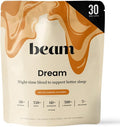 Beam Dream Sleep Powder – Sleep Aid for Adults with Melatonin, Magnesium, L-Theanine, Reishi Mushroom & Apigenin Sleep Supplement, Sleepy Cocoa Bedtime Drink Mix, Sea Salt Caramel Flavor, 30 Servings