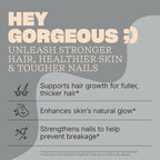 Swisse Hair Skin Nails Glam Bites – Biotin, Bamboo & Blood Orange – Supports Hair Growth, Stronger Nails & Radiant Skin – Zero Sugar Gummies for Adults – Natural Blood Orange Flavor, 60 Count