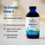 Nordic Naturals Omega-3, Lemon Flavor - 8 oz - 1560 mg Omega-3 - Fish Oil - EPA & DHA - Immune Support, Brain & Heart Health, Optimal Wellness - Non-GMO - 48 Servings