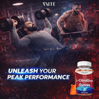 L Citrulline Gummies for Men - Powerful Vasodilator with Calcium, 1600mg per Serving, Extra Strength, Boosts Nitroxyl and Nitric Oxide Production, Supports Energy and Endurance, 60 Chewable Gummy