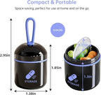 Keychain Pill Holder, Small Pill Box Case Container Organizer for Purse, Pocket Pill Case for Men, Silicone Seal Moisture Proof Mini Pill Bottle for Outdoor Camping Travel Jewelry (Black)