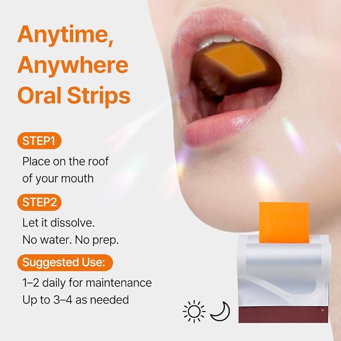 ESTHER FORMULA Liposomal Glutathione Strips (90 ct) - Glutathione Direct, Antioxidant Support & Skin Brightening | Fast-Absorbing Oral Beauty Film | Korean Supplement | Made in USA