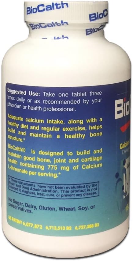 BioCalth® Chewable L-threonate Calcium Tablets, Strawberry Flavor, Patented Calcium Supplement
