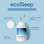EcoNugenics ecoSleep: Sleep Aid with GABA Support Blend, Magnesium, L-Theanine, Niacin – Helps Promote Deep Sleep, Healthy Circadian Rhythms, Relaxation, Calm – Supplement for Adults, 60 Capsules