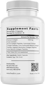 Multi Collagen Peptides Pills for Women & Men – 5 Types (I, II, III, V, X) – Marine, Chicken & Bovine Collagen – Supports Hair, Skin, Nails, Joints & Bones – Gluten-Free Capsules (90 Count)