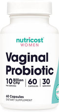 Nutricost Vaginal Probiotic for Women (10 Billion CFU) 60 Capsules - GMO-Free, Gluten-Free, 30 Servings