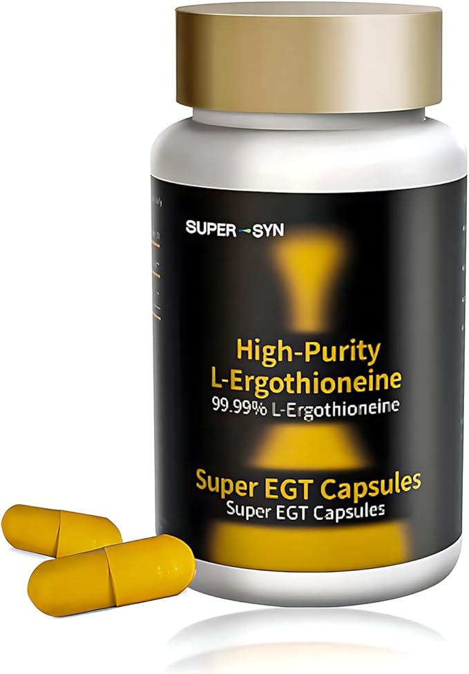 L-Ergothioneine 50mg of Ultra-Pure, Antioxidant Dietary Supplement, Cellular Health, Cognitive Health, Longevity, Gluten-Free, Vegetarian, Non-GMO