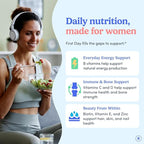 FIRST DAY Multivitamin for Women - Daily Womens Multivitamin Gummies - Vitamin A C D E B12, Magnesium, Zinc, Biotin – Vegan, Gluten Free Womens Vitamins - Hair Growth, Skin, Energy – 30 Day Supply