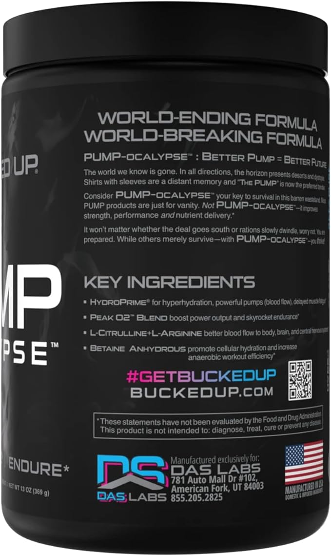 Pump-ocalypse Miami | Nitric Oxide and L Arginine Supplement with Citrulline Malate, GlycerPump | Ultimate N.O. Booster | Lean Muscle Support for Blood Flow, Vascularity, Hydration and Endurance