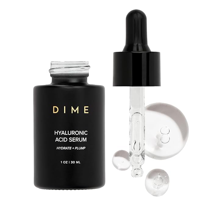 DIME Beauty Hyaluronic Acid Serum - Ultra Hydrating Anti-Aging Face Serum for Dry Skin, Plumping and Smoothing Fine Lines, Lightweight, Vegan, Cruelty-Free Facial Serum, 1 oz / 30 ml