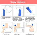 Vaginal Cleansing System - Women Douche Bottles, Reusable Vaginal Washing Container, Douche Cleansing System | Handheld Female Syringe Cleaner, Portable Vaginal Cleaner for Female Vaginal Washing