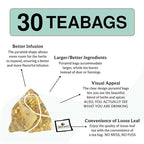 BREWIX, Ayurvedic Detox Herbal Tea Bags (30 Pyramid Tea Bags) Caffeine-Free Herbal Tea | Cleansing Formula with Traditional Ayurvedic Herbs | Supports Digestion, Balance & Daily Vitality