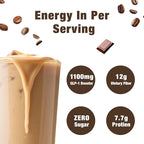 GLP-1 Supplement Shake & Meal Replacement Powder - with 12g Fiber to Promote Fullness, Supports Gut Health, Metabolism & Natural GLP-1 Booster, Sugar Free, Chocolate Coffee Flavor,10.58 OZ