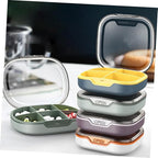 VICASKY Portable Mini Medicine Storage Box Sealed Compartment Pill Organizer for Travel Multifunctional Small Container for Pills Jewelry Compact and Easy to Carry
