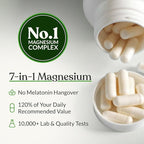 BIOptimizers Magnesium Breakthrough Supplement with 500mg - 7 Forms of Magnesium: Glycinate, Malate, Citrate, and More - Natural Support for Sleep and Cognitive Function -90 Capsules- Calming Vitamins