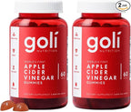 Goli Apple Cider Vinegar Gummies - Worlds First ACV Gummy with Vitamin B12, Beetroot & Pomegranate - Vegan, Non-GMO, Gluten-Free, 120 Count (2 Pack)