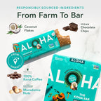 ALOHA Organic Plant Based Protein Bars | The Kona Bar - Special Edition | 6 Count, 1.98oz Bars | Vegan, Low Sugar, Gluten Free, Paleo, Low Carb, Non-GMO, Stevia Free, Soy Free, No Erythritol