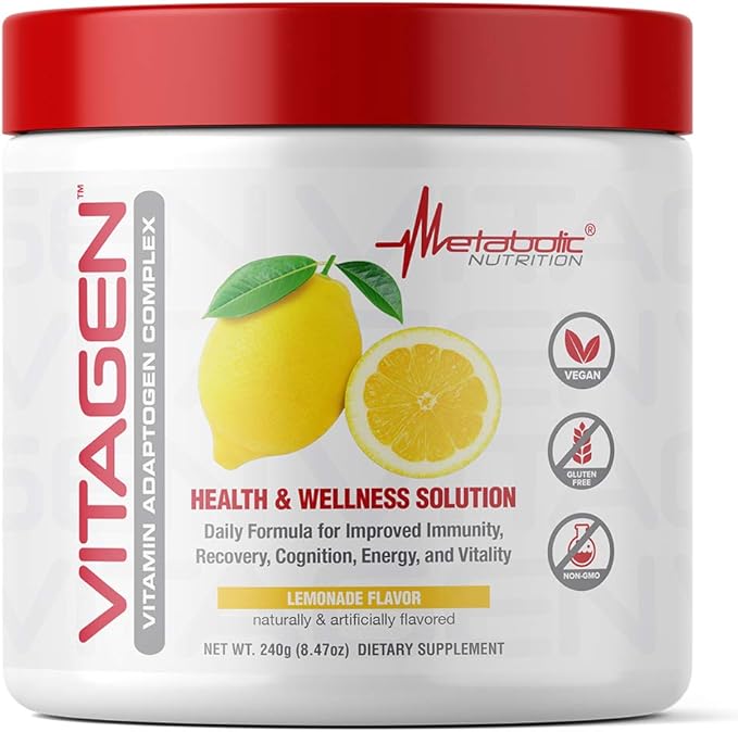 Metabolic Nutrition Vitagen, Vitamin Adaptogen Complex, 240 g, Health & Wellness Solution (Lemonade)
