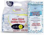 Shower Solutions - Adult Bathing Wipes, Extra Large and Extra Thick (40 wipes (4 Pack))