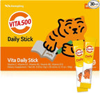 KWANGDONG Vita500 Multivitamin Powder Daily Stick, Improve Strong Immune, & Energy Boost with Vitamin C 500mg, and Vitamin B Complex (30 Sticks of 500mg)
