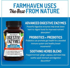 FarmHaven Digestive Enzymes with 18 Probiotics & Herbs | Papaya, Bromelain, Protease & More for Lactose Absorption & Better Digestion | Helps Bloating, Gas, Constipation | Vegetarian, 60 Capsules