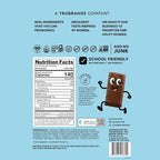 TRUBAR Kids Protein Bars, Fudge-Tastic Brownie, Plant Based Protein, Gluten Free School-Friendly Snacks for Lunchboxes, Tree Nut and Peanut Free, Low Sugar, Healthy On the Go Snack Bars, 12 Count