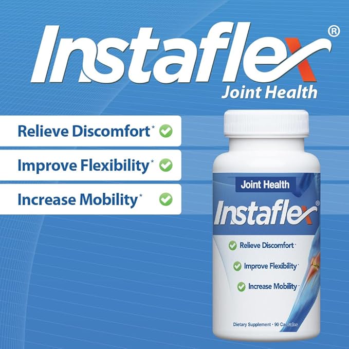 Instaflex Joint Support Supplement for Men and Women - Glucosamine, MSM, White Willow, Turmeric, Ginger, Cayenne, Hyaluronic Acid - 180 Capsules